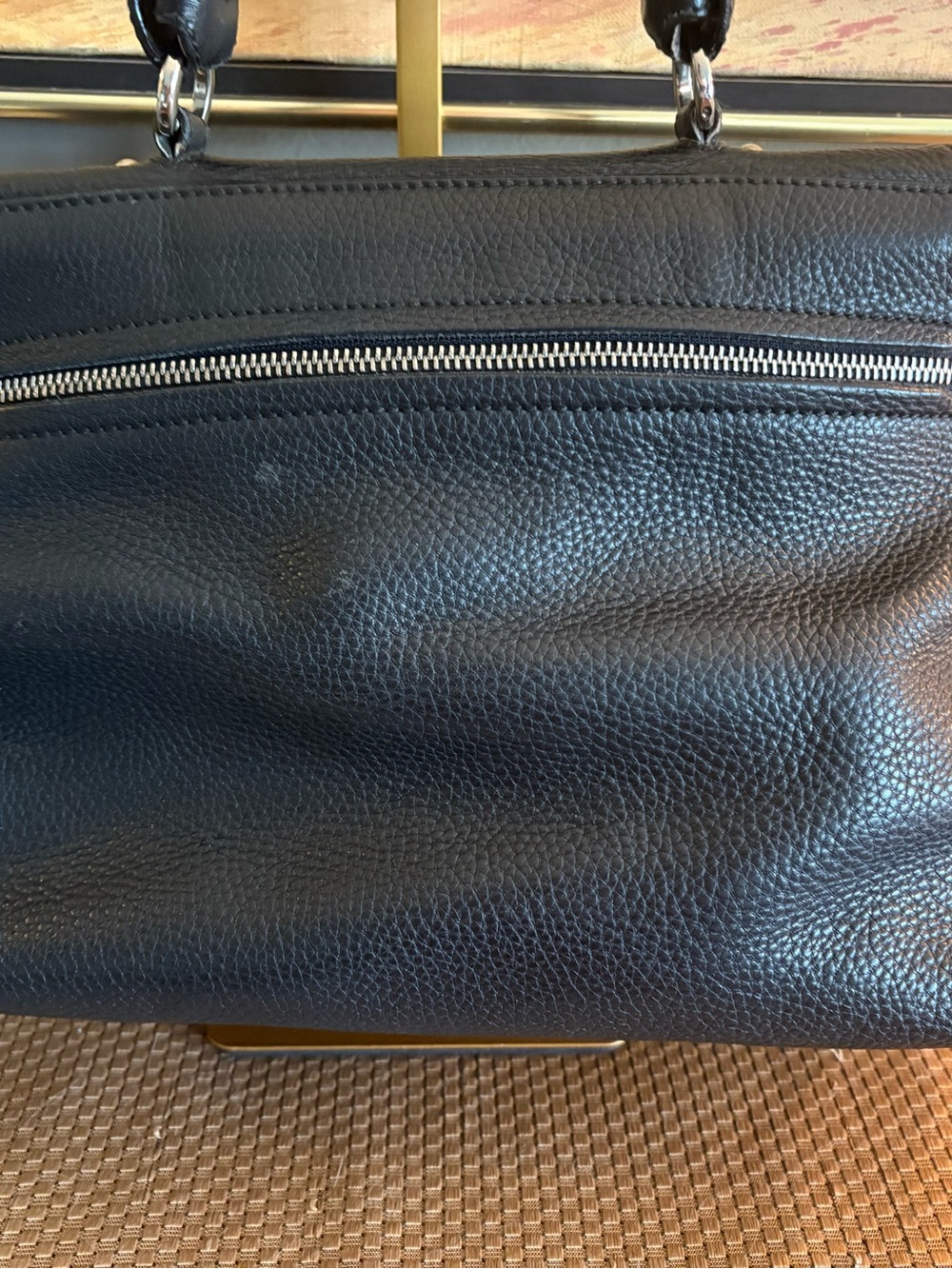 Salvatore Ferragamo Black Pebble Leather Sofia Shoulder Handbag Made In Italy - Picture 8 of 14